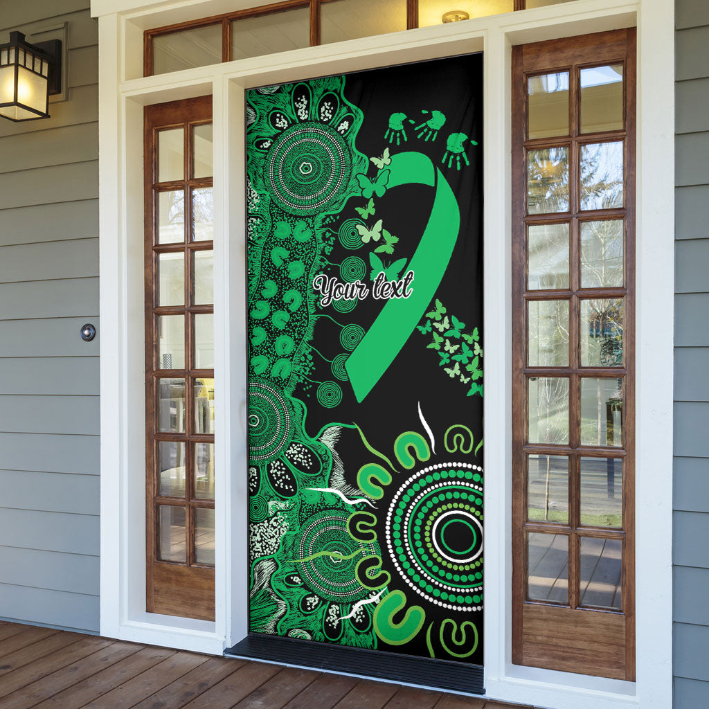 Australia Minority Mental Health Support Personalised Door Cover Aboriginal Ribbon Dot Painting