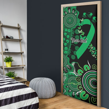 Australia Minority Mental Health Support Personalised Door Cover Aboriginal Ribbon Dot Painting