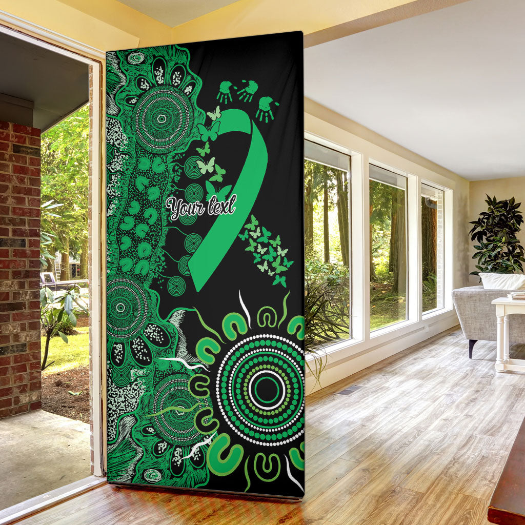 Australia Minority Mental Health Support Personalised Door Cover Aboriginal Ribbon Dot Painting