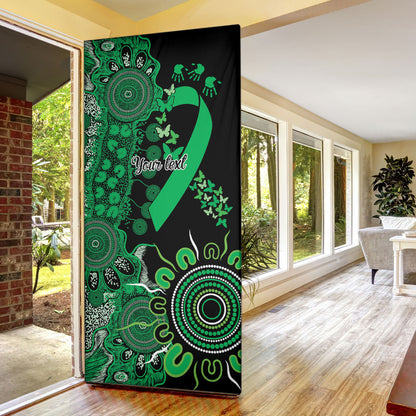 Australia Minority Mental Health Support Personalised Door Cover Aboriginal Ribbon Dot Painting