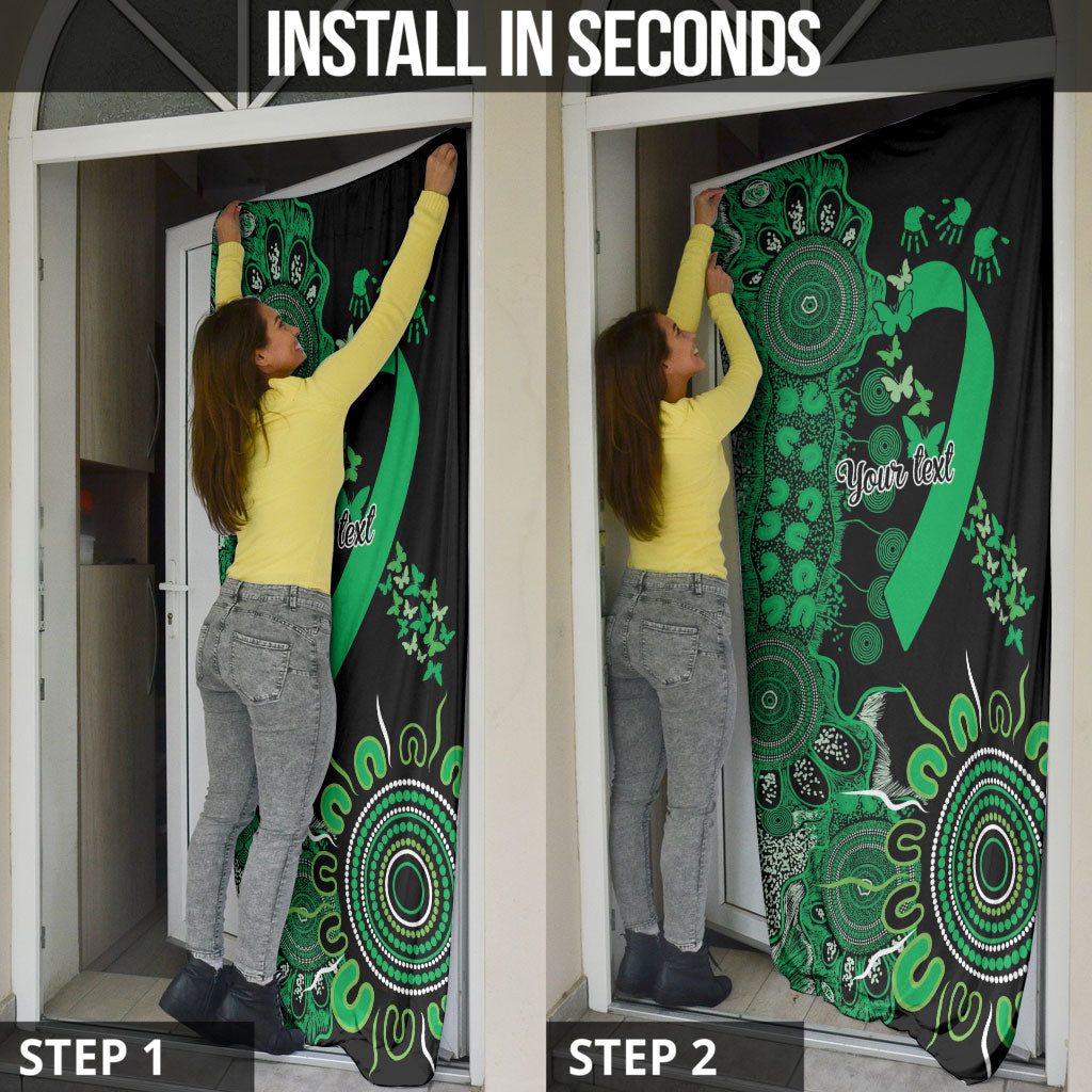 Australia Minority Mental Health Support Personalised Door Cover Aboriginal Ribbon Dot Painting