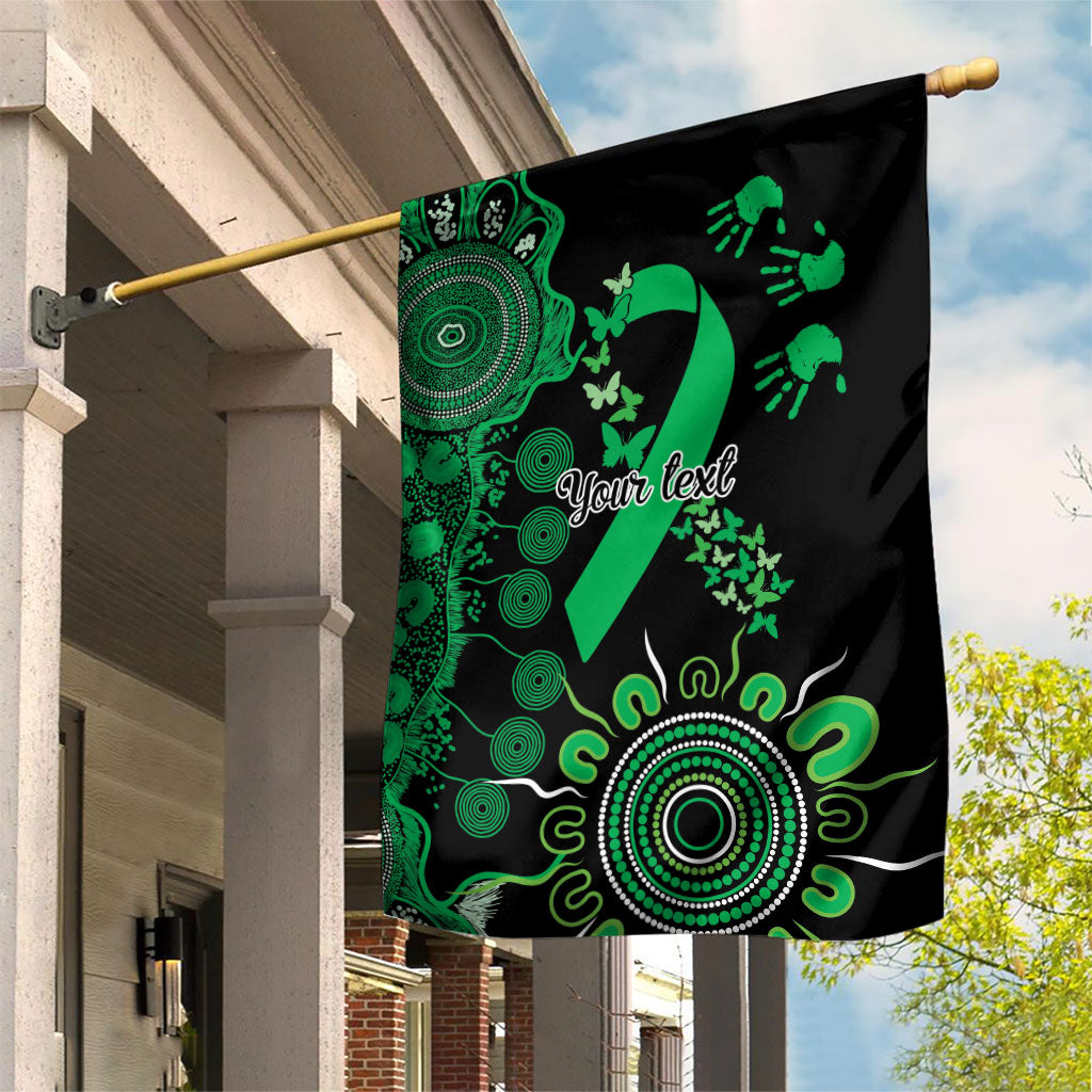 Australia Minority Mental Health Support Personalised Garden Flag Aboriginal Ribbon Dot Painting