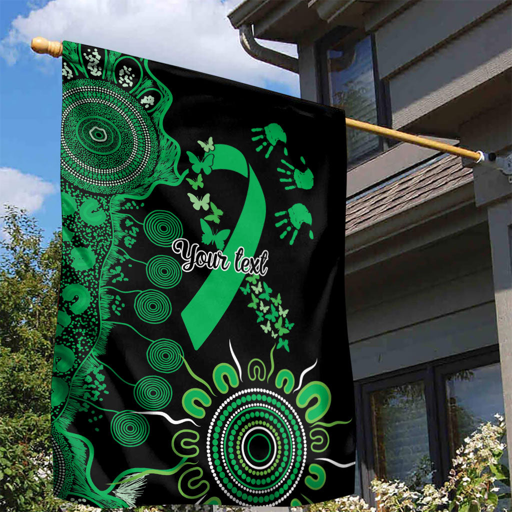 Australia Minority Mental Health Support Personalised Garden Flag Aboriginal Ribbon Dot Painting