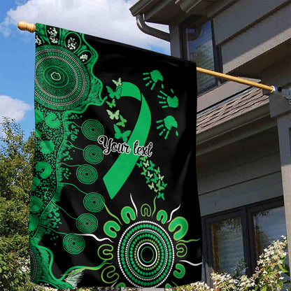 Australia Minority Mental Health Support Personalised Garden Flag Aboriginal Ribbon Dot Painting