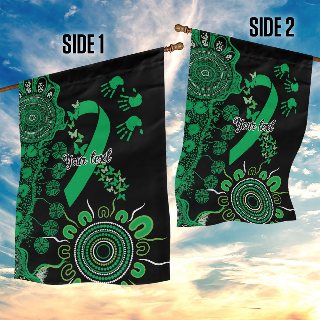 Australia Minority Mental Health Support Personalised Garden Flag Aboriginal Ribbon Dot Painting