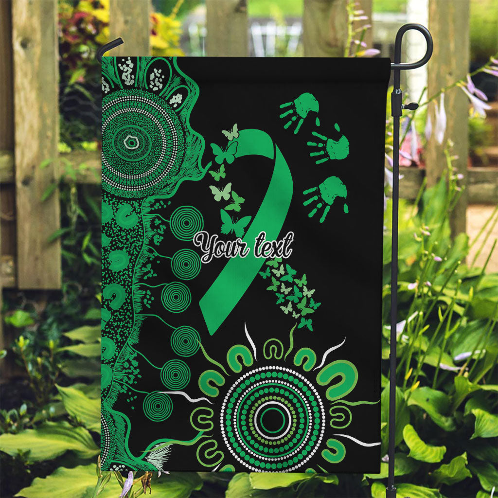 Australia Minority Mental Health Support Personalised Garden Flag Aboriginal Ribbon Dot Painting