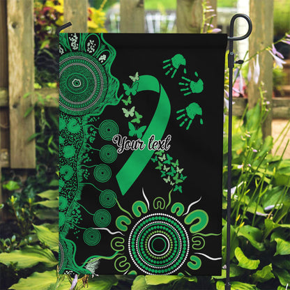 Australia Minority Mental Health Support Personalised Garden Flag Aboriginal Ribbon Dot Painting