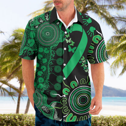 Australia Minority Mental Health Support Personalised Hawaiian Shirt Aboriginal Ribbon Dot Painting