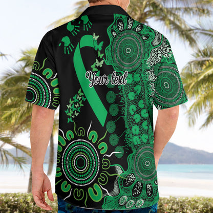 Australia Minority Mental Health Support Personalised Hawaiian Shirt Aboriginal Ribbon Dot Painting
