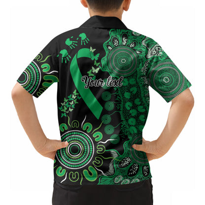 Australia Minority Mental Health Support Personalised Hawaiian Shirt Aboriginal Ribbon Dot Painting