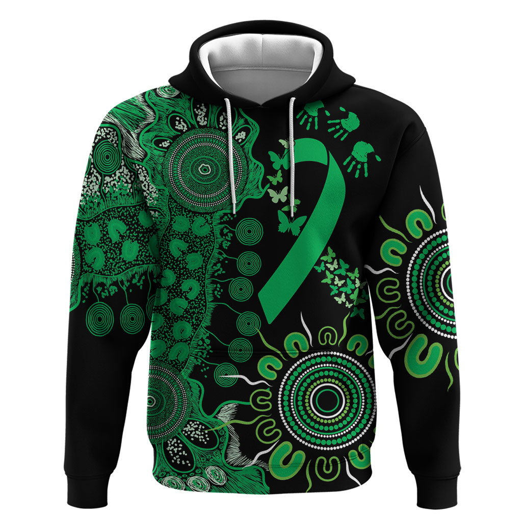 Australia Minority Mental Health Support Personalised Hoodie Aboriginal Ribbon Dot Painting