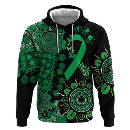 Australia Minority Mental Health Support Personalised Hoodie Aboriginal Ribbon Dot Painting