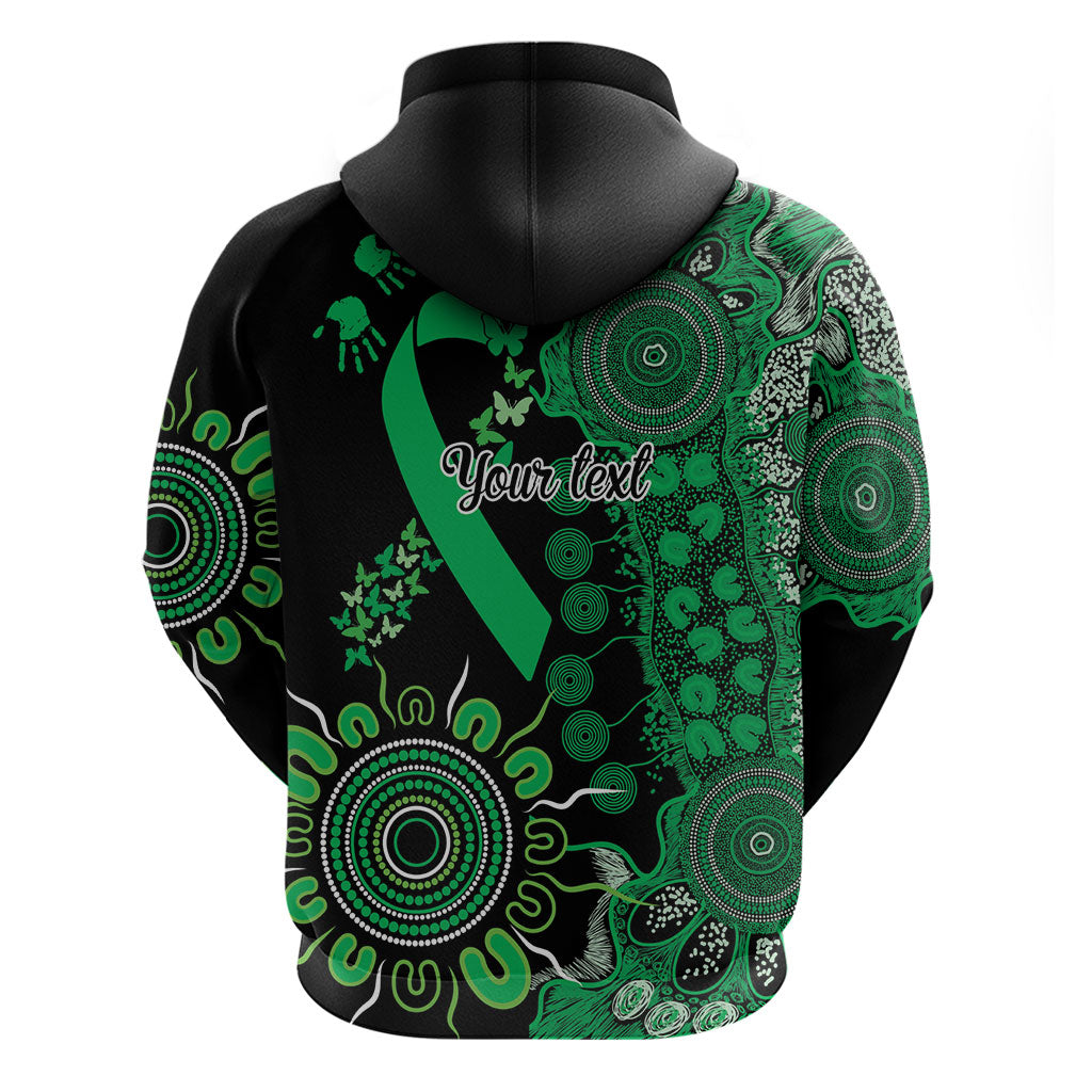 Australia Minority Mental Health Support Personalised Hoodie Aboriginal Ribbon Dot Painting