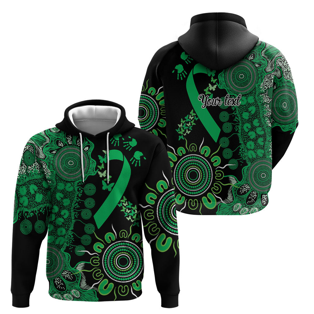 Australia Minority Mental Health Support Personalised Hoodie Aboriginal Ribbon Dot Painting
