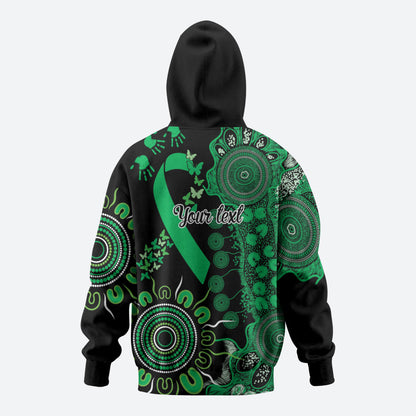 Australia Minority Mental Health Support Personalised Hoodie Aboriginal Ribbon Dot Painting