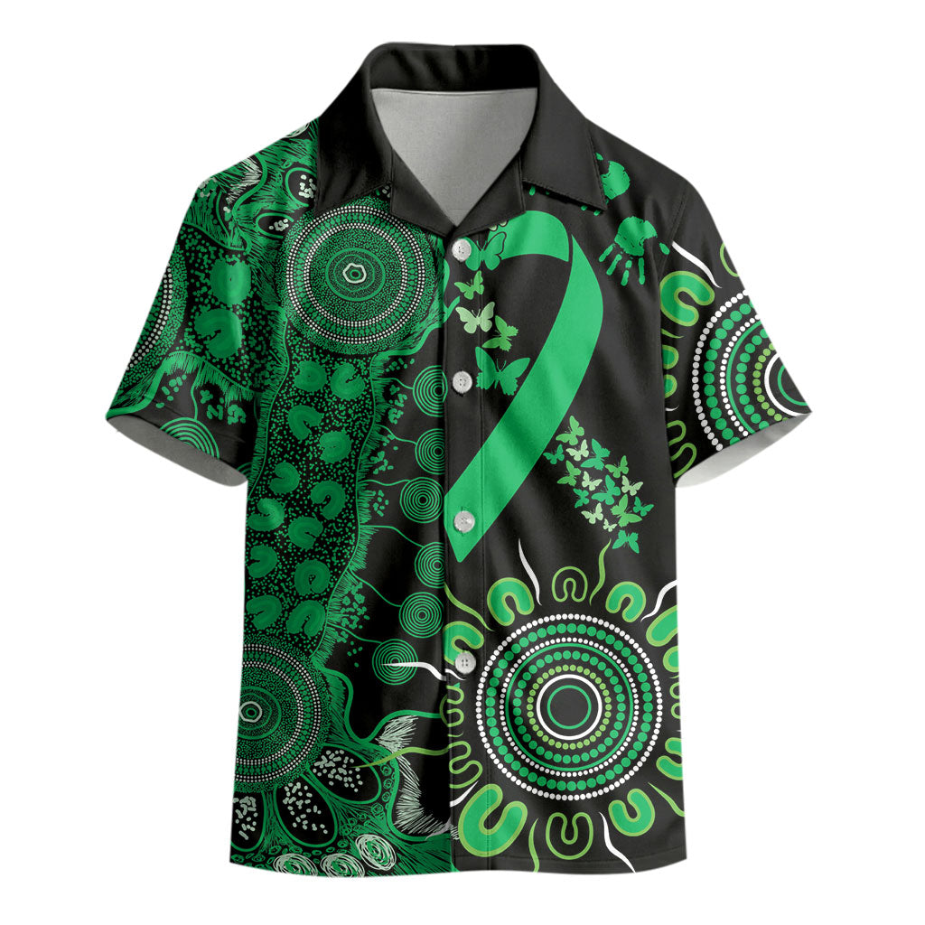 Australia Minority Mental Health Support Personalised Kid Hawaiian Shirt Aboriginal Ribbon Dot Painting