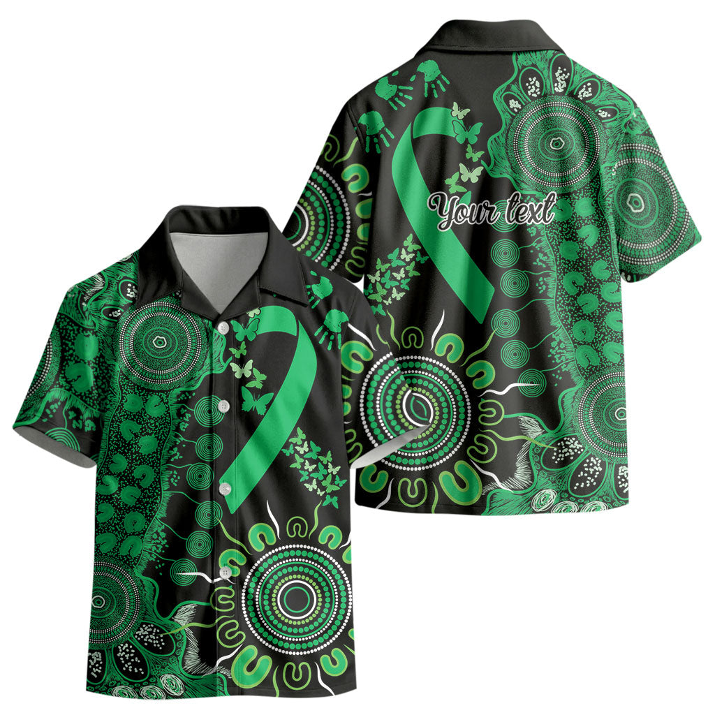Australia Minority Mental Health Support Personalised Kid Hawaiian Shirt Aboriginal Ribbon Dot Painting