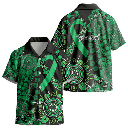 Australia Minority Mental Health Support Personalised Kid Hawaiian Shirt Aboriginal Ribbon Dot Painting