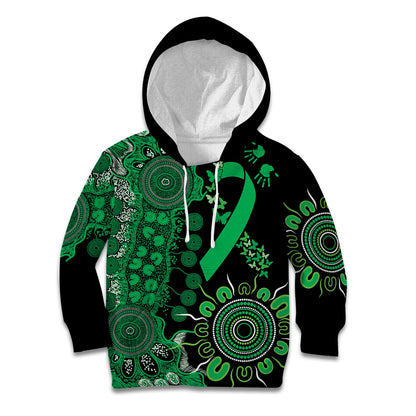 Australia Minority Mental Health Support Personalised Kid Hoodie Aboriginal Ribbon Dot Painting