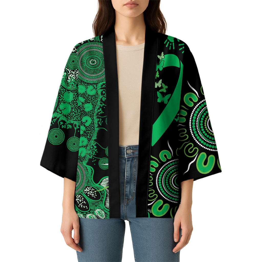 Australia Minority Mental Health Support Personalised Kimono Aboriginal Ribbon Dot Painting