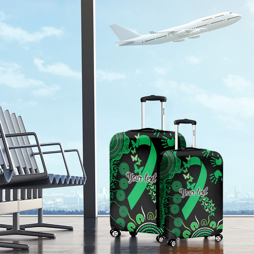 Australia Minority Mental Health Support Personalised Luggage Cover Aboriginal Ribbon Dot Painting