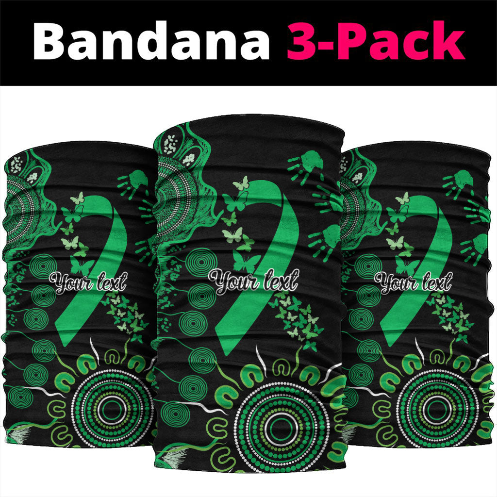 Australia Minority Mental Health Support Personalised Neck Gaiter Aboriginal Ribbon Dot Painting