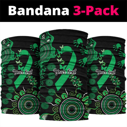 Australia Minority Mental Health Support Personalised Neck Gaiter Aboriginal Ribbon Dot Painting