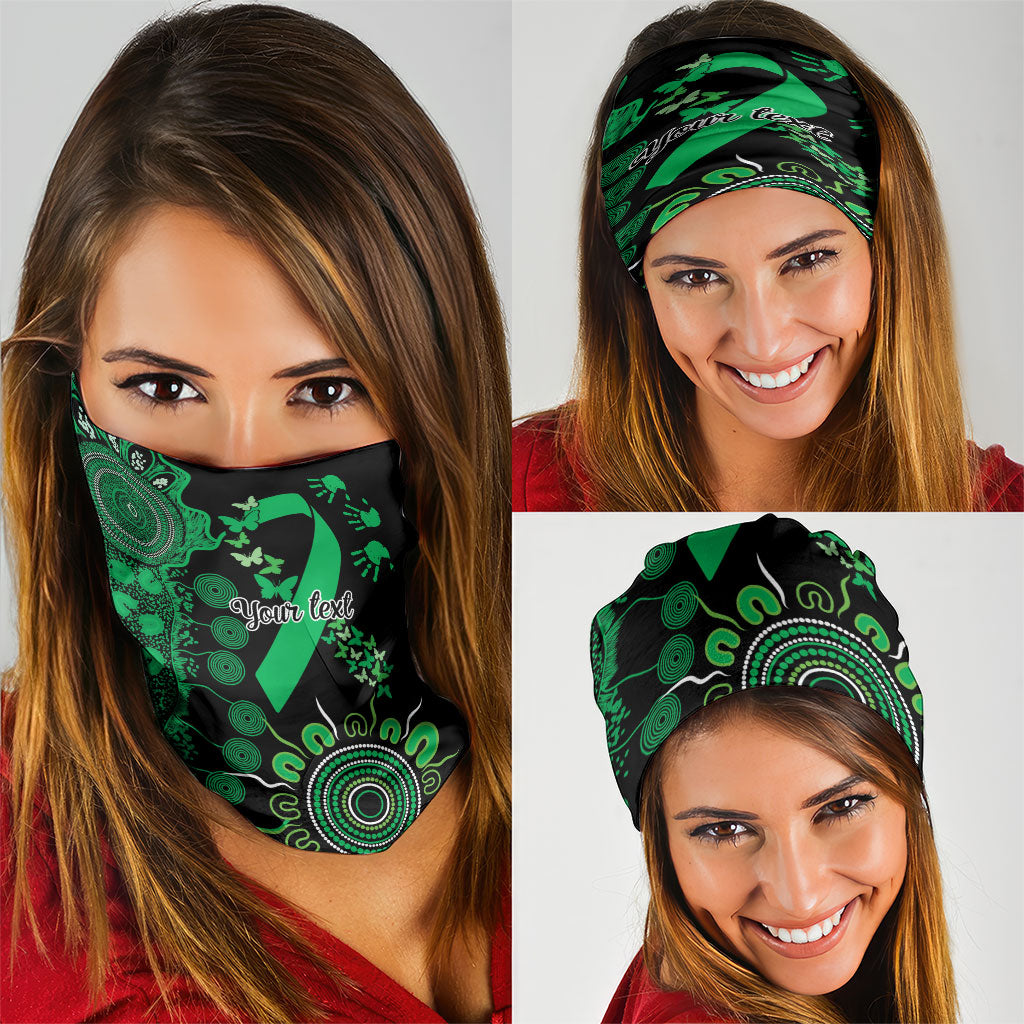 Australia Minority Mental Health Support Personalised Neck Gaiter Aboriginal Ribbon Dot Painting