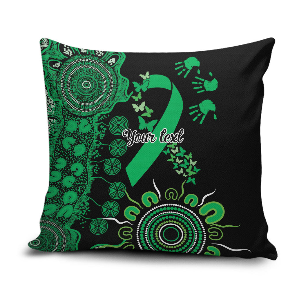 Australia Minority Mental Health Support Personalised Pillow Cover Aboriginal Ribbon Dot Painting