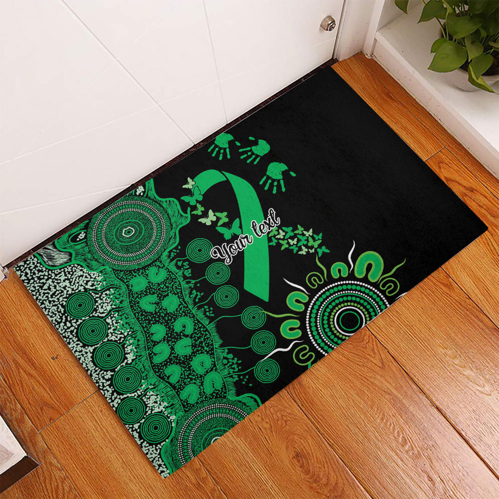 Australia Minority Mental Health Support Personalised Rubber Doormat Aboriginal Ribbon Dot Painting