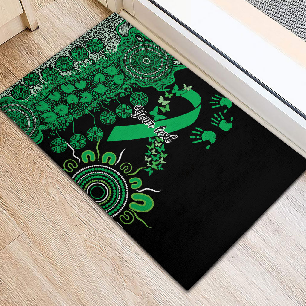 Australia Minority Mental Health Support Personalised Rubber Doormat Aboriginal Ribbon Dot Painting