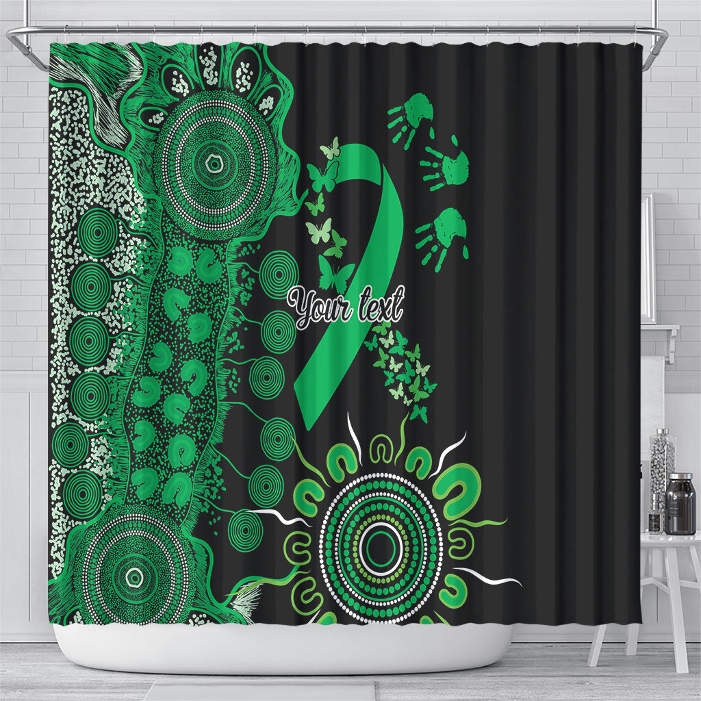 Australia Minority Mental Health Support Personalised Shower Curtain Aboriginal Ribbon Dot Painting