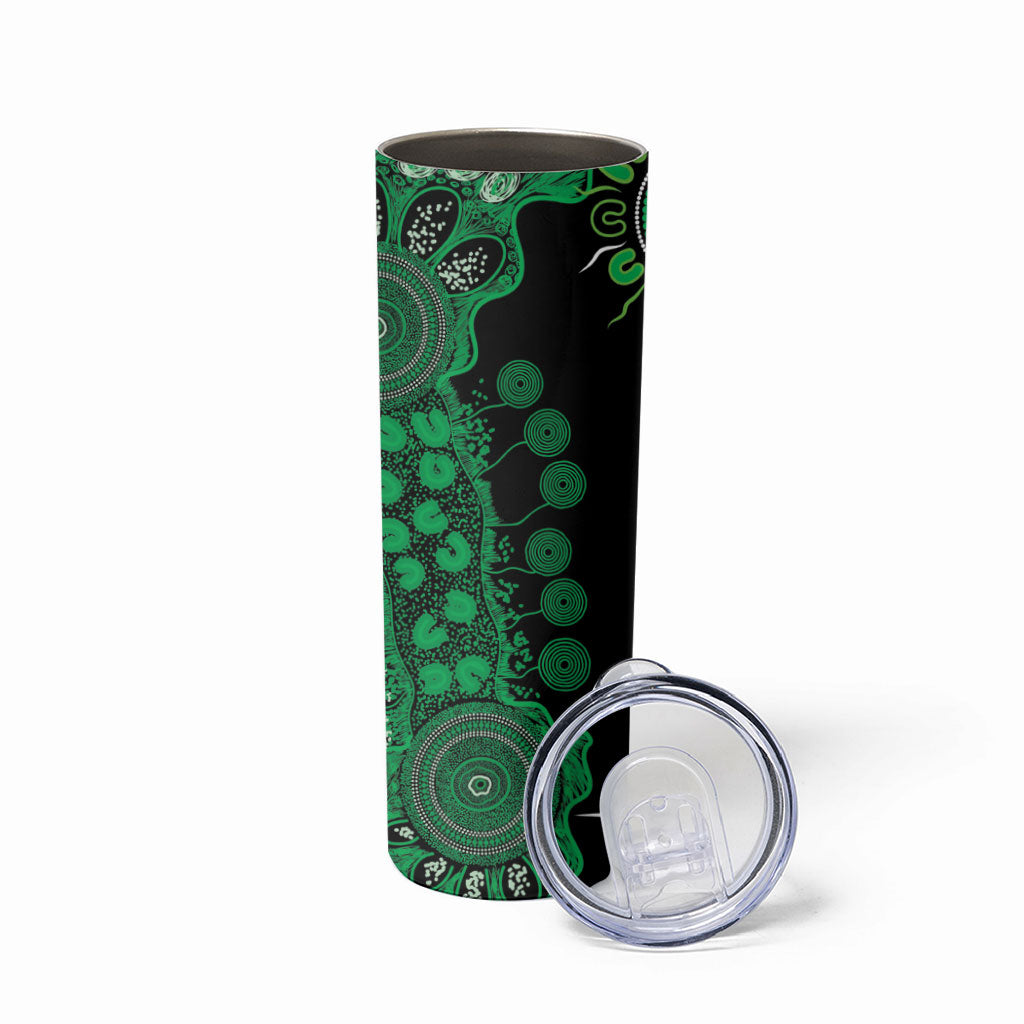 Australia Minority Mental Health Support Personalised Skinny Tumbler Aboriginal Ribbon Dot Painting