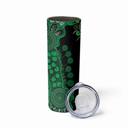 Australia Minority Mental Health Support Personalised Skinny Tumbler Aboriginal Ribbon Dot Painting