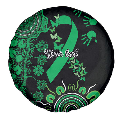 Australia Minority Mental Health Support Personalised Spare Tire Cover Aboriginal Ribbon Dot Painting