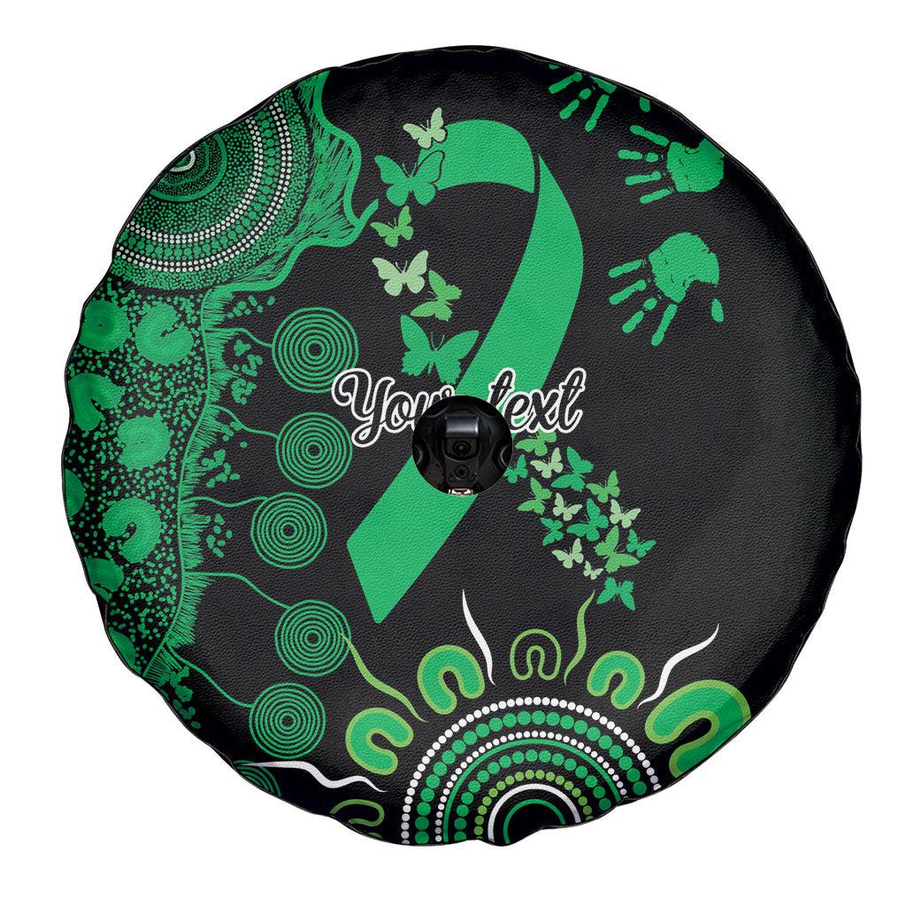 Australia Minority Mental Health Support Personalised Spare Tire Cover Aboriginal Ribbon Dot Painting