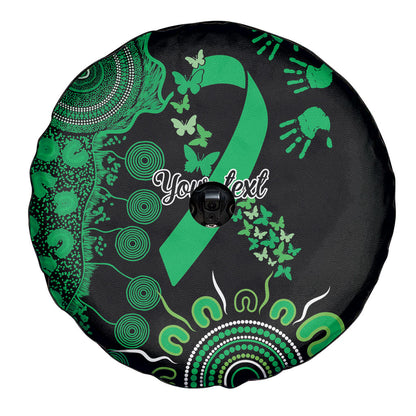 Australia Minority Mental Health Support Personalised Spare Tire Cover Aboriginal Ribbon Dot Painting