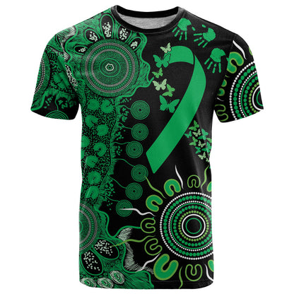 Australia Minority Mental Health Support Personalised T Shirt Aboriginal Ribbon Dot Painting