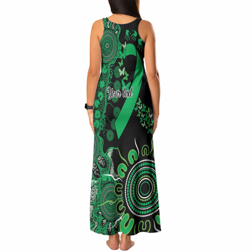 Australia Minority Mental Health Support Personalised Tank Maxi Dress Aboriginal Ribbon Dot Painting