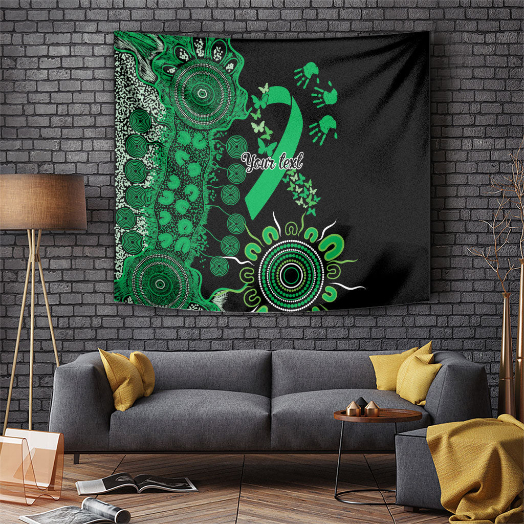 Australia Minority Mental Health Support Personalised Tapestry Aboriginal Ribbon Dot Painting