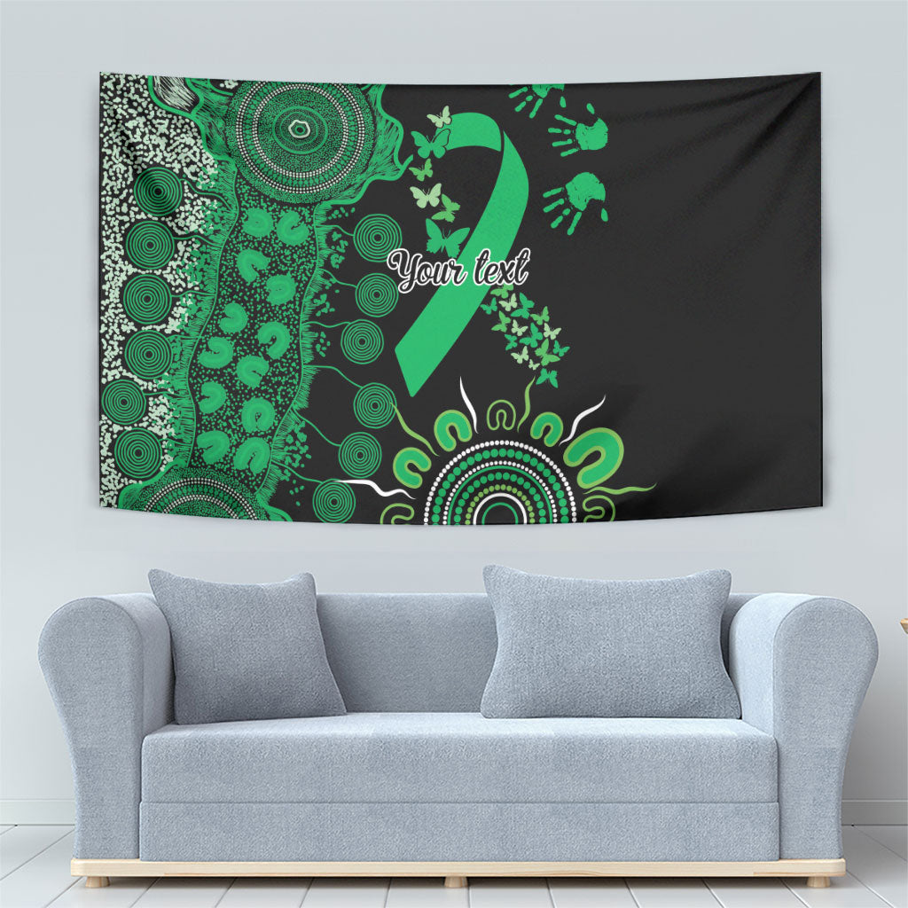 Australia Minority Mental Health Support Personalised Tapestry Aboriginal Ribbon Dot Painting