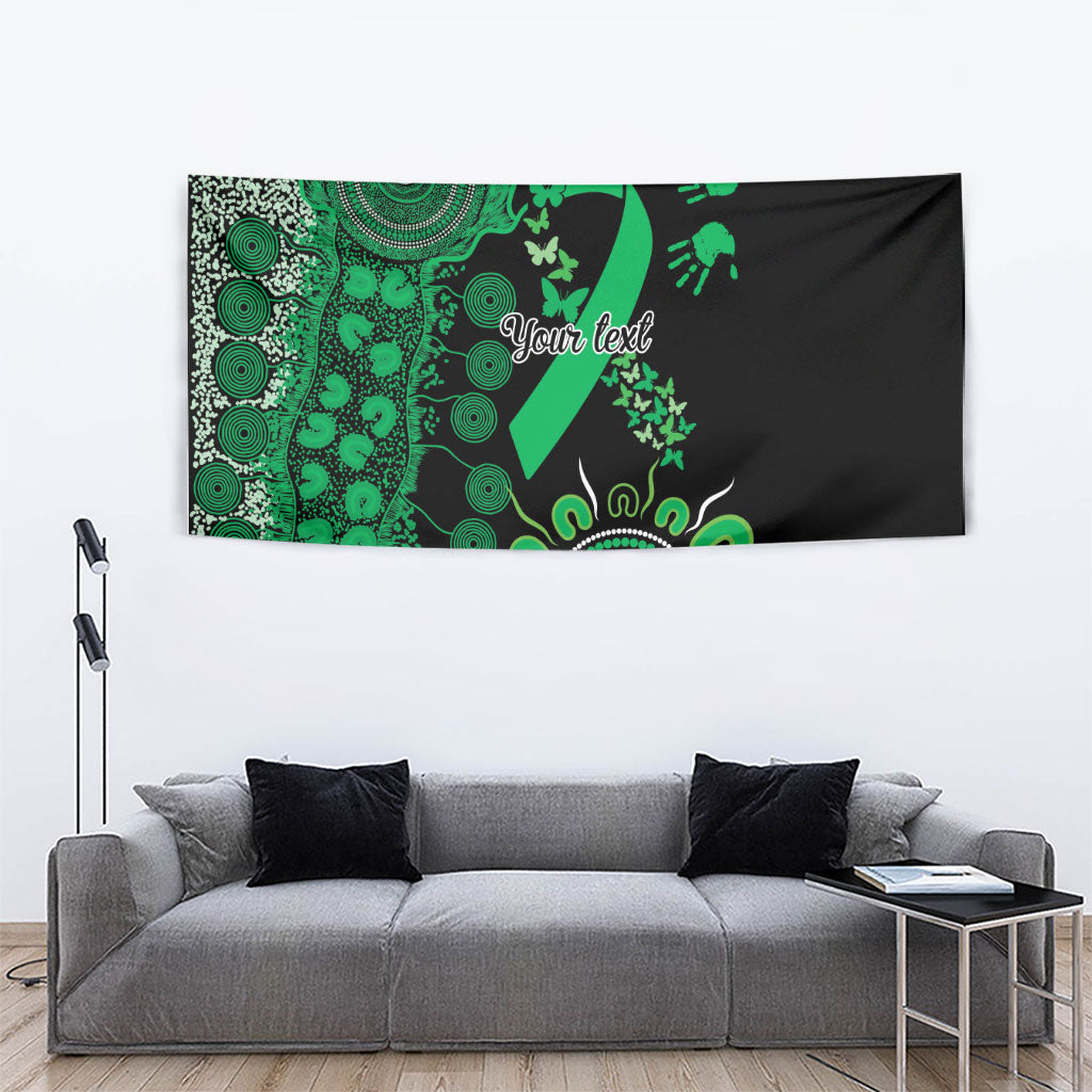 Australia Minority Mental Health Support Personalised Tapestry Aboriginal Ribbon Dot Painting
