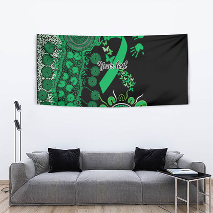 Australia Minority Mental Health Support Personalised Tapestry Aboriginal Ribbon Dot Painting