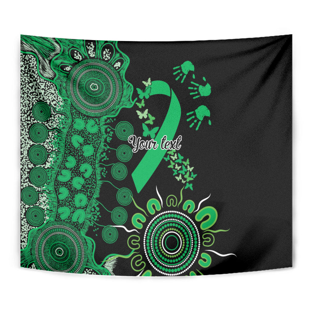Australia Minority Mental Health Support Personalised Tapestry Aboriginal Ribbon Dot Painting