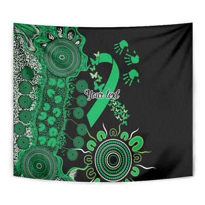 Australia Minority Mental Health Support Personalised Tapestry Aboriginal Ribbon Dot Painting