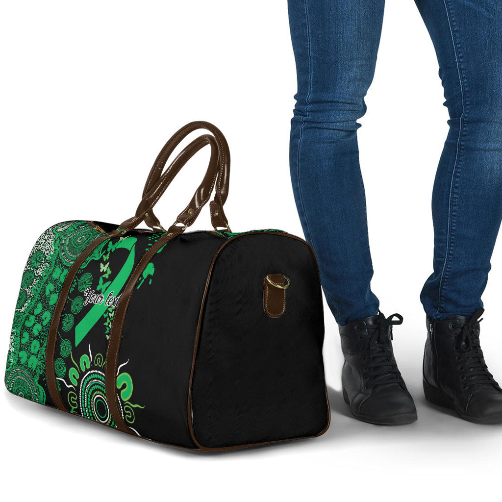 Australia Minority Mental Health Support Personalised Travel Bag Aboriginal Ribbon Dot Painting