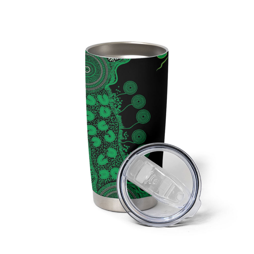 Australia Minority Mental Health Support Personalised Tumbler Cup Aboriginal Ribbon Dot Painting