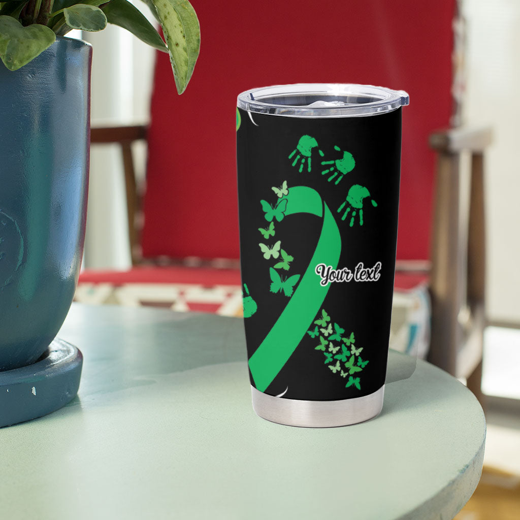 Australia Minority Mental Health Support Personalised Tumbler Cup Aboriginal Ribbon Dot Painting