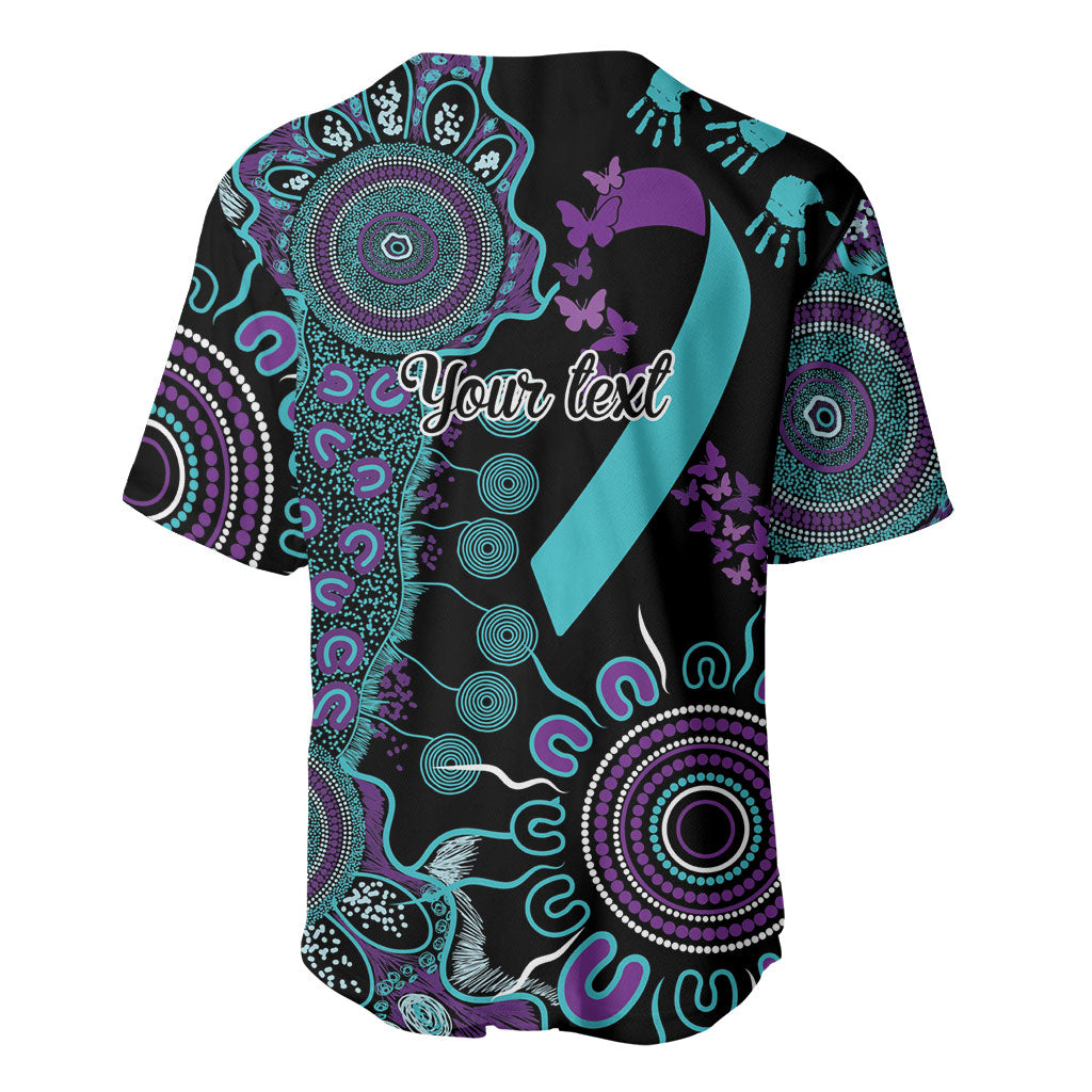 Australia You Matter Suicide Prevention Support Personalised Baseball Jersey Aboriginal Ribbon Dot Painting