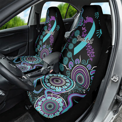 Australia You Matter Suicide Prevention Support Personalised Car Seat Cover Aboriginal Ribbon Dot Painting